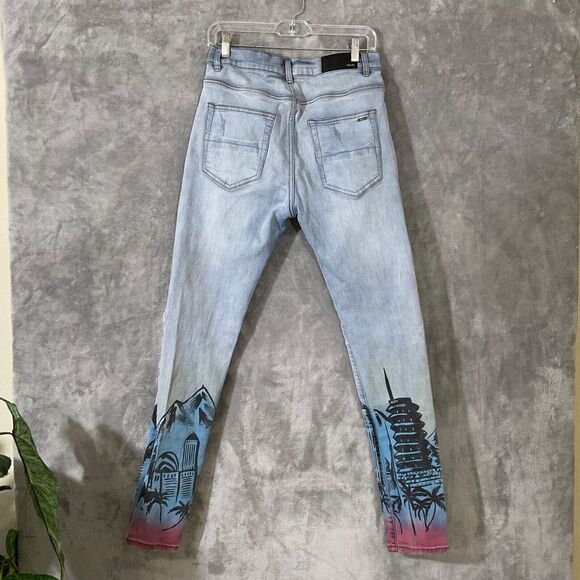 Amiri Jeans City paint size button fly #227 distressed denim. - Picture 2 of 14